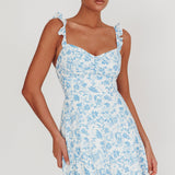 Sorbet A Line Mini Dress Blue