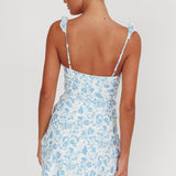 Sorbet A Line Mini Dress Blue