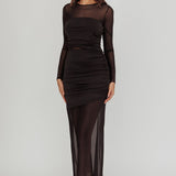 Harpa Mesh Maxi Dress Black