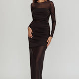 Harpa Mesh Maxi Dress Black