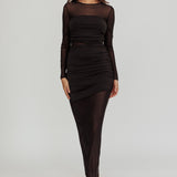 Harpa Mesh Maxi Dress Black