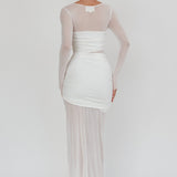 Harpa Mesh Maxi Dress White