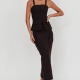 Like I Do Front Zip Sleeveless Top Black