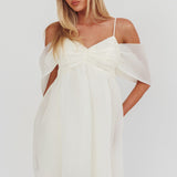 Little Liar Organza Mini Dress Light Beige
