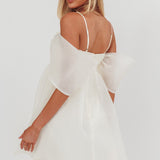 Little Liar Organza Mini Dress Light Beige