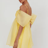 Little Liar Organza Mini Dress Yellow