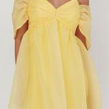 Little Liar Organza Mini Dress Yellow