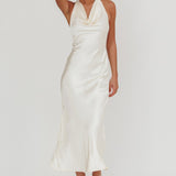 Element Halterneck Maxi Dress Champagne