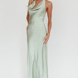 Element Halterneck Maxi Dress Matcha