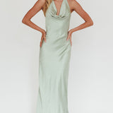 Element Halterneck Maxi Dress Matcha