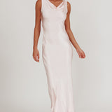 Take Care Backless Sash Maxi Dress Blush