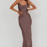 Emmerson Cut-Out Cowl Neck Dress Warm Grey