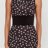 Elza Scoop Back Maxi Dress Spot Black