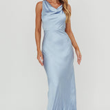 Moon Glow Cowl Neck Maxi Dress Blue
