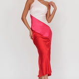 Swipe Right One-Shoulder Maxi Dress Pink