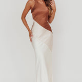 Swipe Right One-Shoulder Maxi Dress Neutral