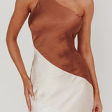 Swipe Right One-Shoulder Maxi Dress Neutral