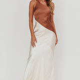Swipe Right One-Shoulder Maxi Dress Neutral