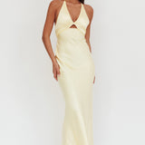 Jassinta Keyhole Bust Maxi Dress Lemon