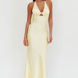 Jassinta Keyhole Bust Maxi Dress Lemon