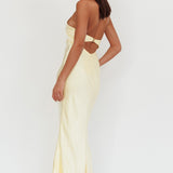 Jassinta Keyhole Bust Maxi Dress Lemon