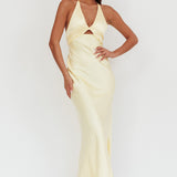 Jassinta Keyhole Bust Maxi Dress Lemon