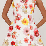 Austria Sleeveless Double Breasted Mini Dress Floral
