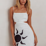 Jellina Tied Back Mini Dress Sun White