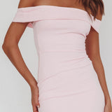 Aurora Sky Off-Shoulder Tie Maxi Dress Pink