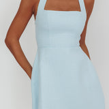 Hendrix Halterneck A-Line Mini Dress Blue