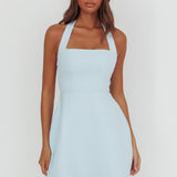 Hendrix Halterneck A-Line Mini Dress Blue