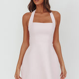 Hendrix Halterneck A-Line Mini Dress Pink