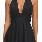 As It Was Halterneck A-Line Maxi Dress Black
