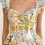Allora Frill Sleeve Top Las Palmas
