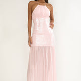 Wilma Sequin Bodice Maxi Dress Pink