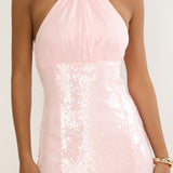 Wilma Sequin Bodice Maxi Dress Pink