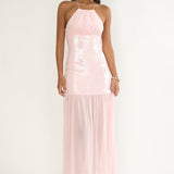 Wilma Sequin Bodice Maxi Dress Pink