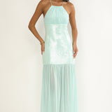 Wilma Sequin Bodice Maxi Dress Mint