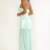 Wilma Sequin Bodice Maxi Dress Mint