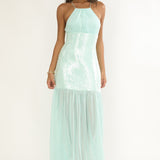Wilma Sequin Bodice Maxi Dress Mint