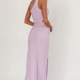 Luli One-Shoulder Cut-Out Maxi Dress Lilac