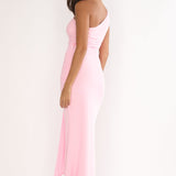 Luli One-Shoulder Cut-Out Maxi Dress Pink
