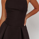 Hype Girl Box Pleat Mini Dress Black