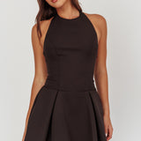 Hype Girl Box Pleat Mini Dress Black