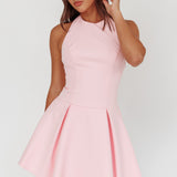 Hype Girl Box Pleat Mini Dress Pink