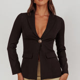 Lynsi Single Button Jacket Black