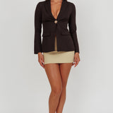 Lynsi Single Button Jacket Black