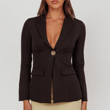 Lynsi Single Button Jacket Black