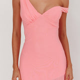 Treasure Sheer Hem Maxi Dress Pink