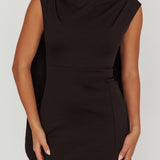 Looks Of Love Shoulder Sash Maxi Dress Black